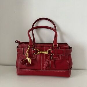 Coach Red Leather Handbag